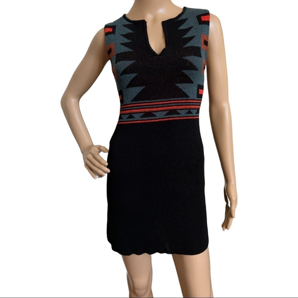 Rachel Rachel Roy Women’s‎ Geometric Pattern Black Mini Dress Size S